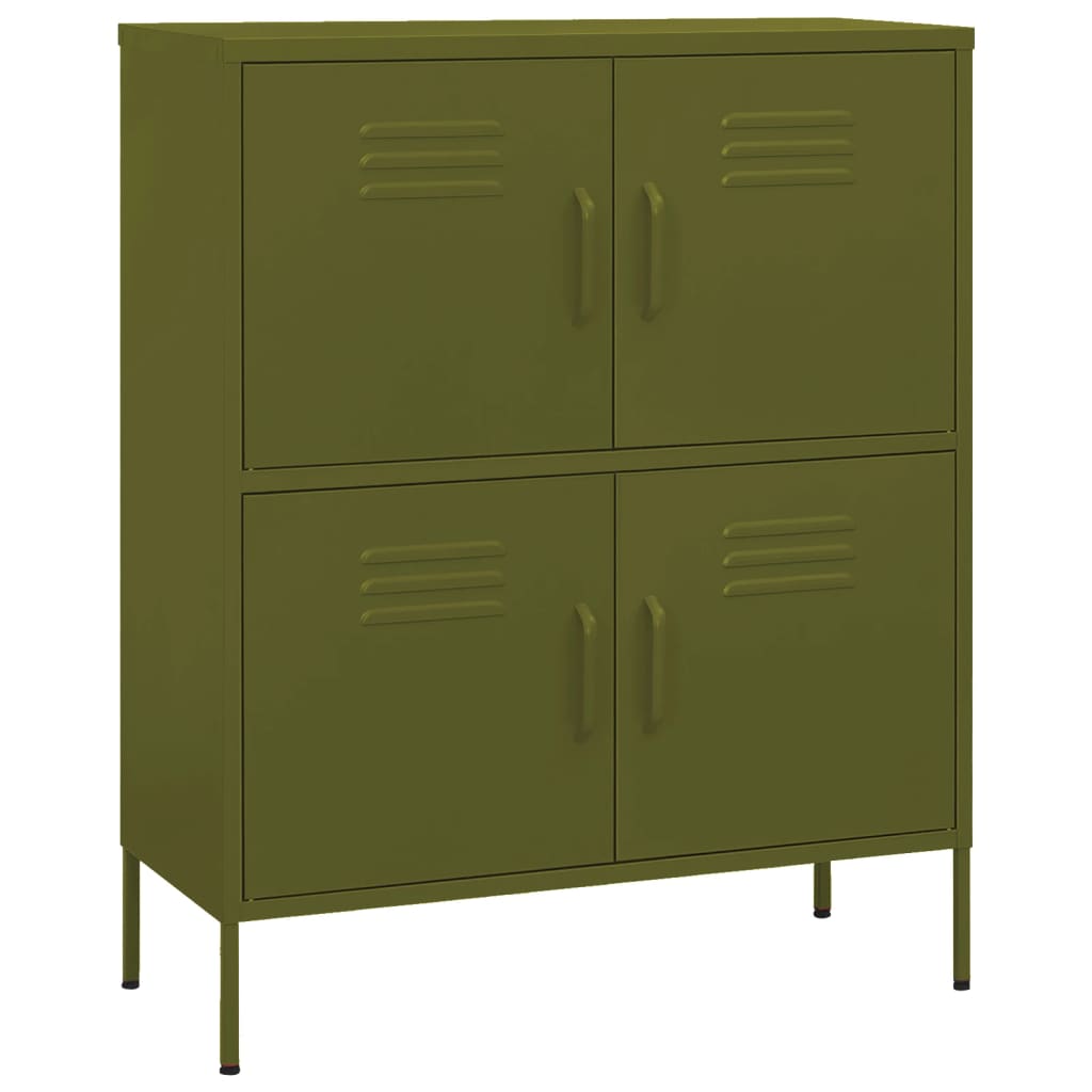 Storage Cabinet Olive Green 80x35x101.5 cm Steel
